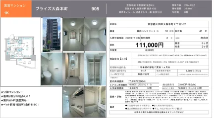 ブライズ大森本町 905 0