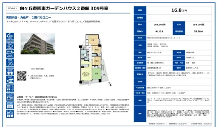 ケ丘遊園東ガーデンハウス2番館 309号 0