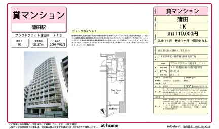 プラウドフラット蒲田Ⅱ 713 713号 0