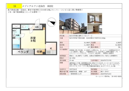 メゾンアルファ北仙台 202号 0