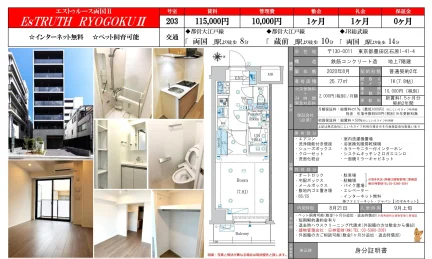 エストゥルース両国II 203号 0