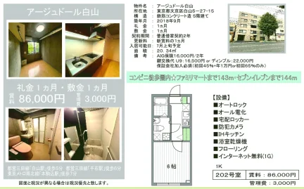 アージュドール白山 202号 0
