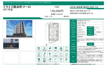 ミライズ錦糸町マーロ 601号 0