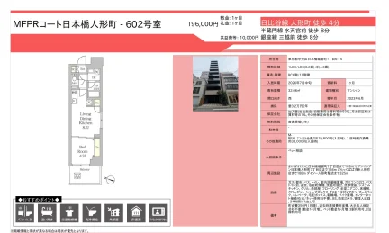 MFPRコート日本橋人形町 602号 0