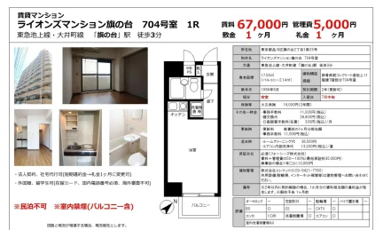 ライオンズマンション旗の台 704号 0