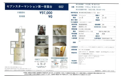 セブンスターマンション第一青葉台 602 0