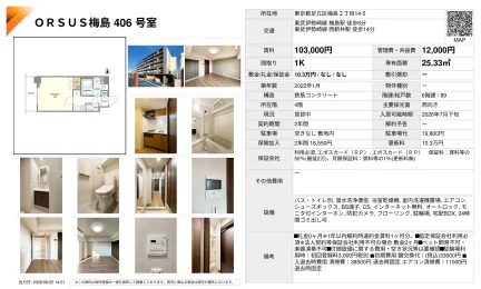ORSUS 梅島 406号 0