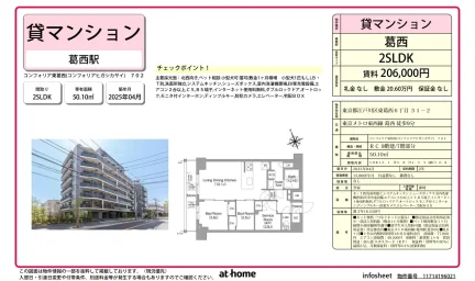 Brand New 2SLDK Condo in Higashikasai 0