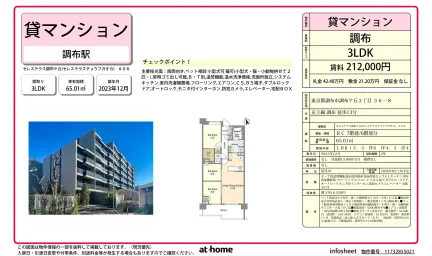 Modern 3LDK Condo in Chofugaoka 0
