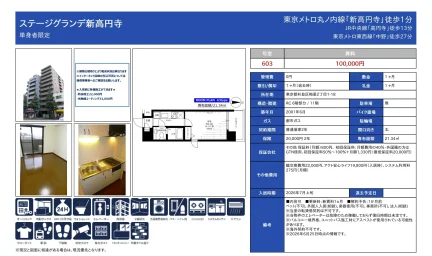 ステージグランデ新高円寺 603 0