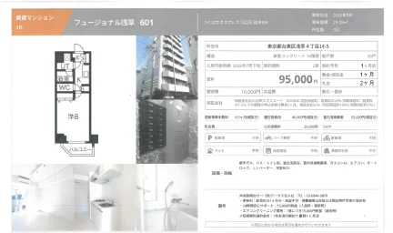 フュージョナル浅草 601 601 0