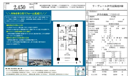 ラ・ヴェール伊丹昆陽池B棟 3号 0