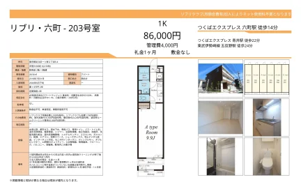 リブリ六町 203号 0