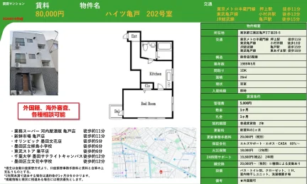 ハイツ亀戸 202号室 202号 0