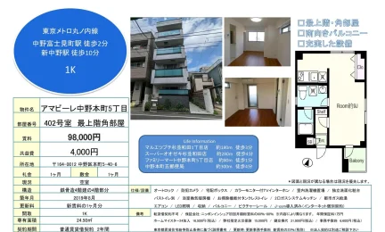 アマビーレ中野本町5丁目 402号室 0