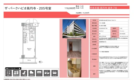 ザ・パークハビオ高円寺 205号 0