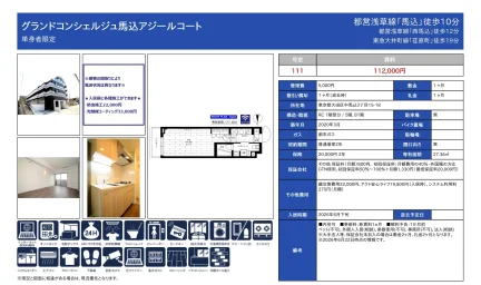 グランドコンシェルジュ馬込アジールコート 104号 0