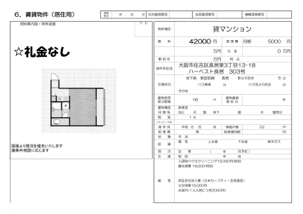 ハーベスト長居 303号 303号 0