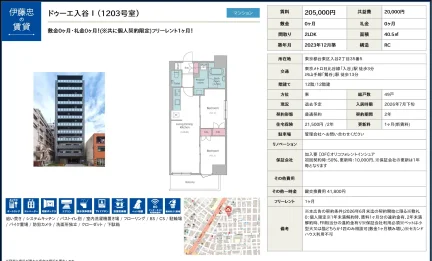 ドゥーエ入谷1 1203号 0
