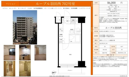 ループル羽田西 702号 0