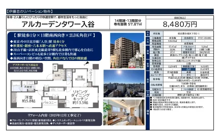 アルカーデンタワー入谷 13号 0