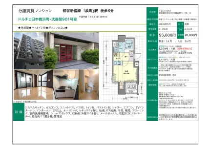 ドルチェ日本橋浜町・ 弐番館901号室 901号 0