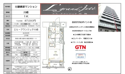エル・グランジュテ川崎 704号室 0