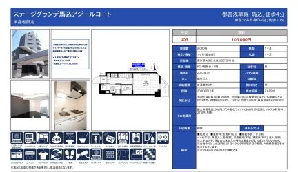 ステージグランデ馬込アジールコート 403号 0