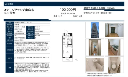ステージグランデ南麻布 805号 0