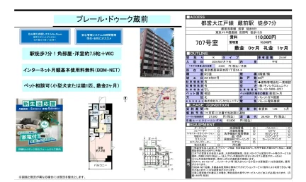 プレール・ドゥーク蔵前 707号 0