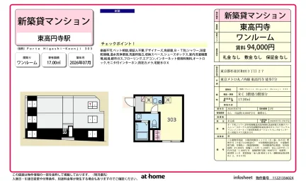 Brand New Studio Condo Near Station in Wada 0