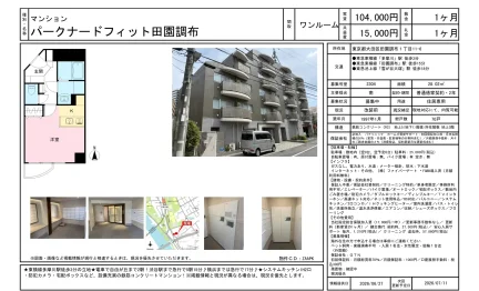 パークナードフィット田園調布 2304号 0
