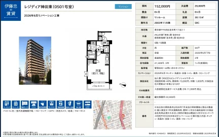 レジディア神田東 0501号 0
