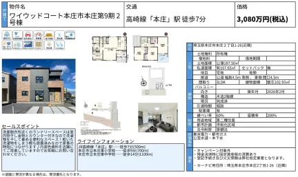 ワイウッドコート本庄市本庄第9期 2号棟 2 0
