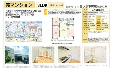 ユーコープ神大寺店まで400m まいばすけっと六角橋5丁目店まで57 205号 0