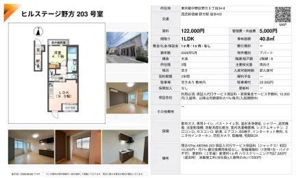 ヒルステージ野方 203号 0
