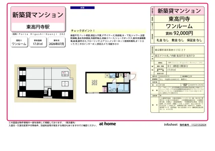 Brand New Studio Condo Near Station in Wada 0