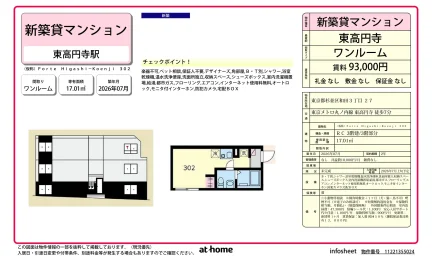 Brand New Studio Condo Near Station in Wada 0