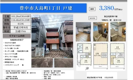 豊中市大島町1丁目戸建 0
