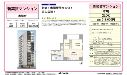 Brand New 2LDK Condo Near Station in Toyo 0