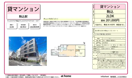 Brand New 2LDK Condo in Honkomagome 0