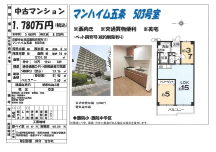 マンハイム五条 503号 0