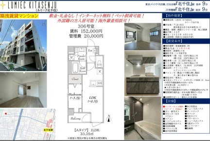 ルミーク北千住 306号 0