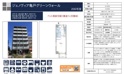 ジェノヴィア亀戸グリーンウォール 206号 0