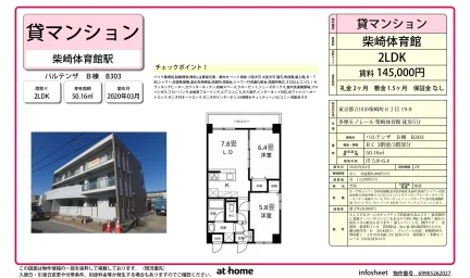 Modern 2LDK Condo Near Station in Shibasakicho 0