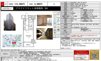 プラウドフラット浅草駒形 304 304 0
