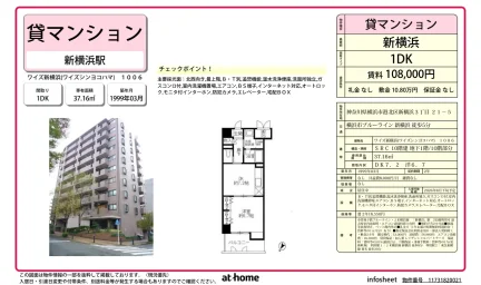 1DK Condo Near Station in Kitashinyokohama 0