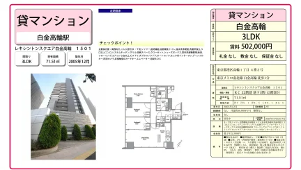 レキシントンスクエア白金高輪 1501 1501号 0