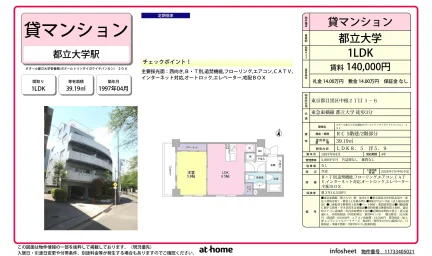 ボヌール都立大学壱番館 204 0