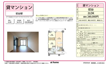 Modern 2LDK Condo in Hommachi 0